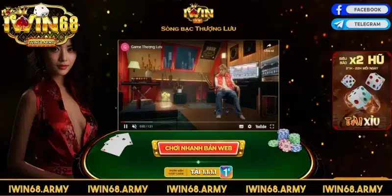 Giao diện trang chủ iwin68 với đầy đủ trò chơi hấp dẫn